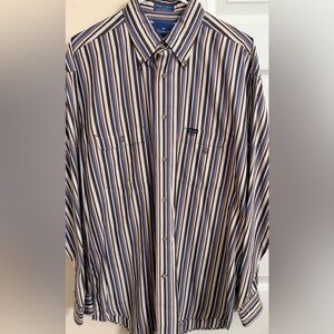 Faconnable Multicolored 100% Cotton Men’s L  Long Sleeve Button Down Shirt
